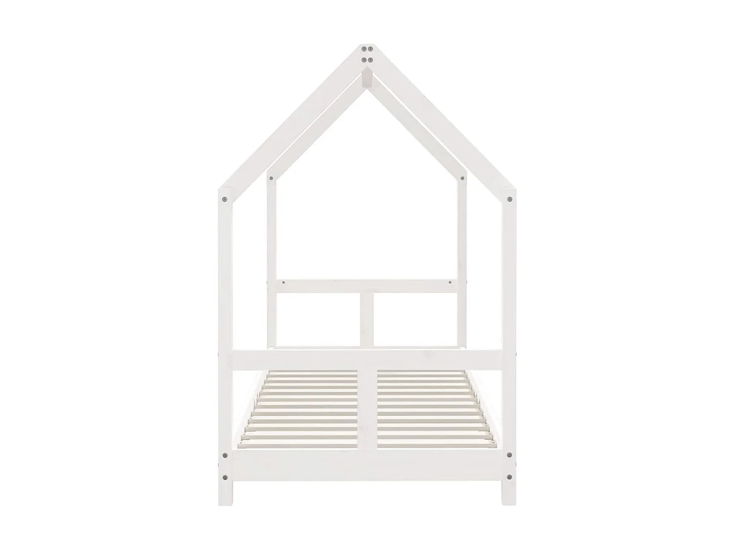 Cama 80x200 cm para niños madera de pino blanco ES98535