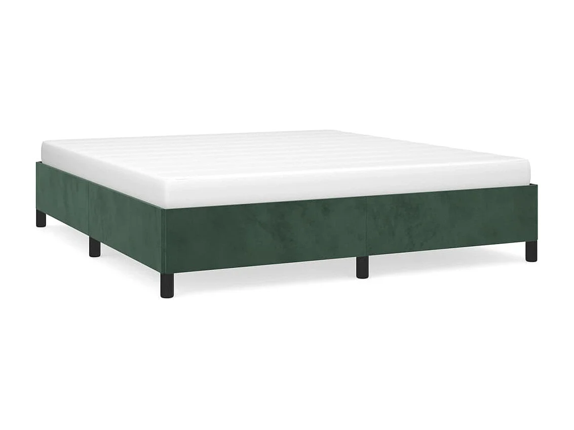 Lit-160x200 cm Vert foncé Velours EGGB20916