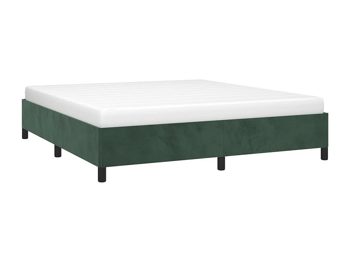 Lit-160x200 cm Vert foncé Velours EGGB20916