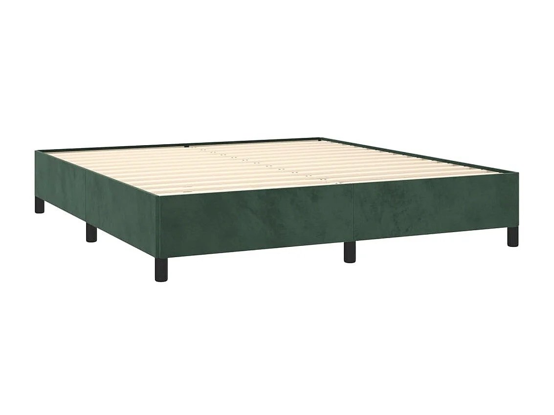 Lit-160x200 cm Vert foncé Velours EGGB20916