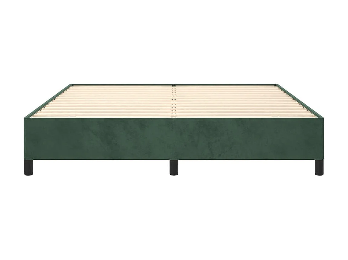 Lit-160x200 cm Vert foncé Velours EGGB20916