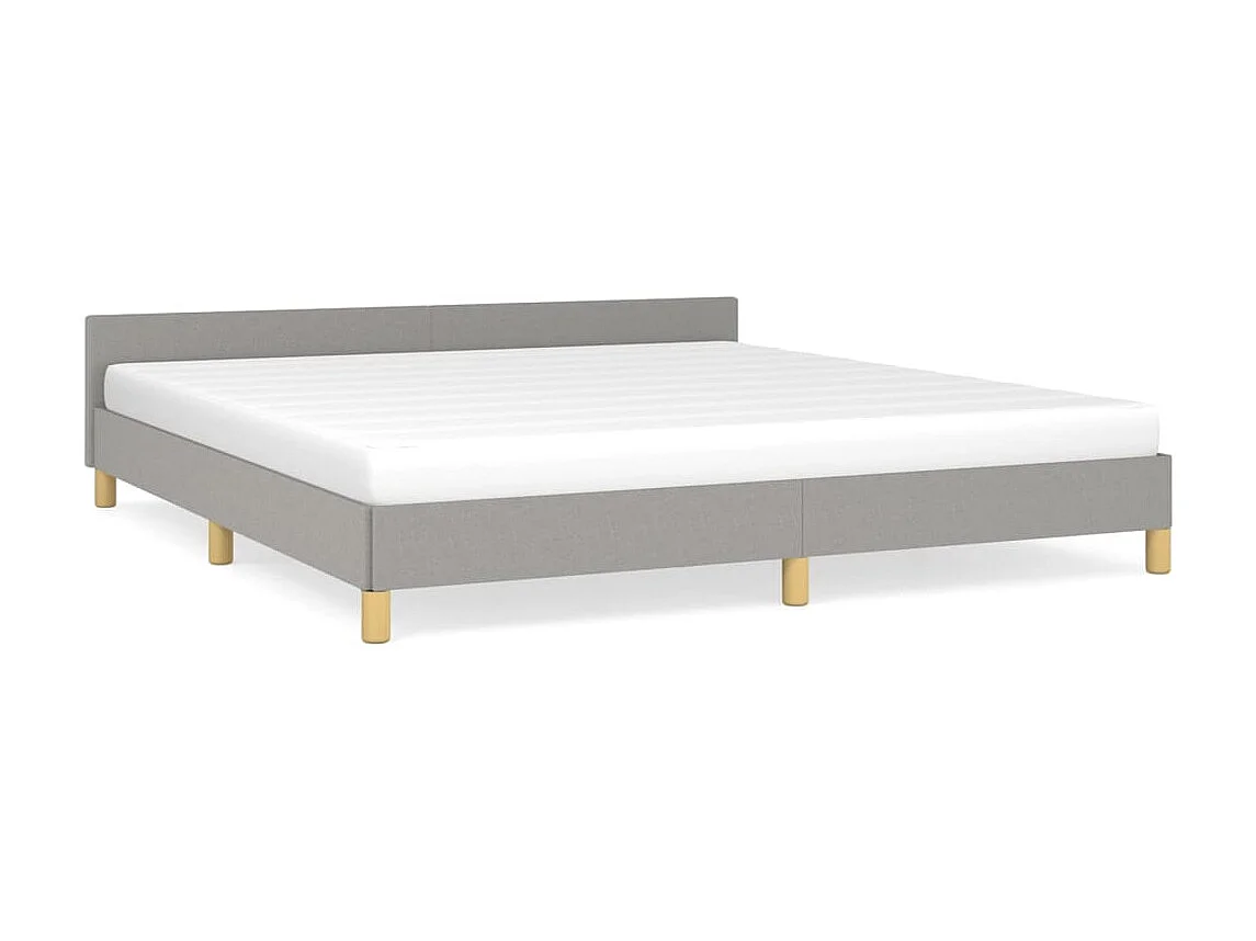 Cama 160x200 cm tecido cinzento-claro PT536312