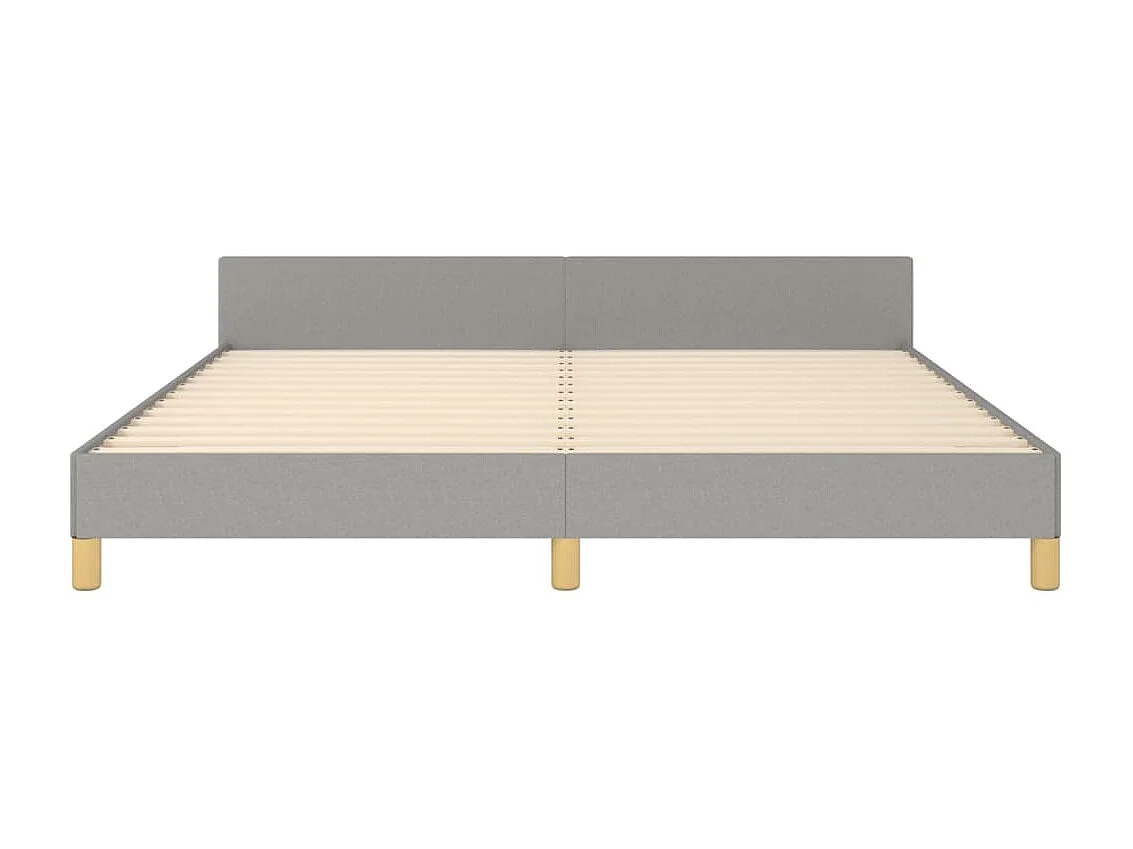Cama 160x200 cm tecido cinzento-claro PT536312
