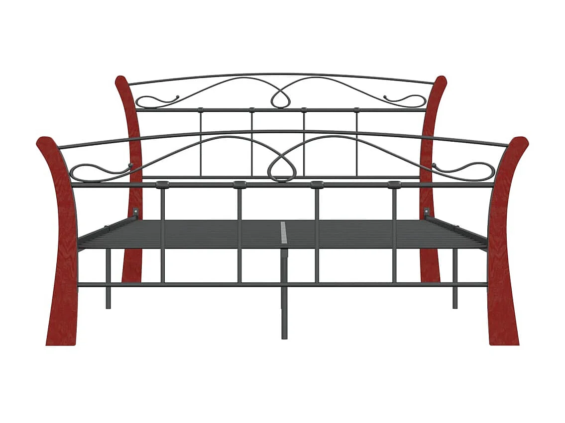 Lit-120x200 cm noir métal EGGB23452