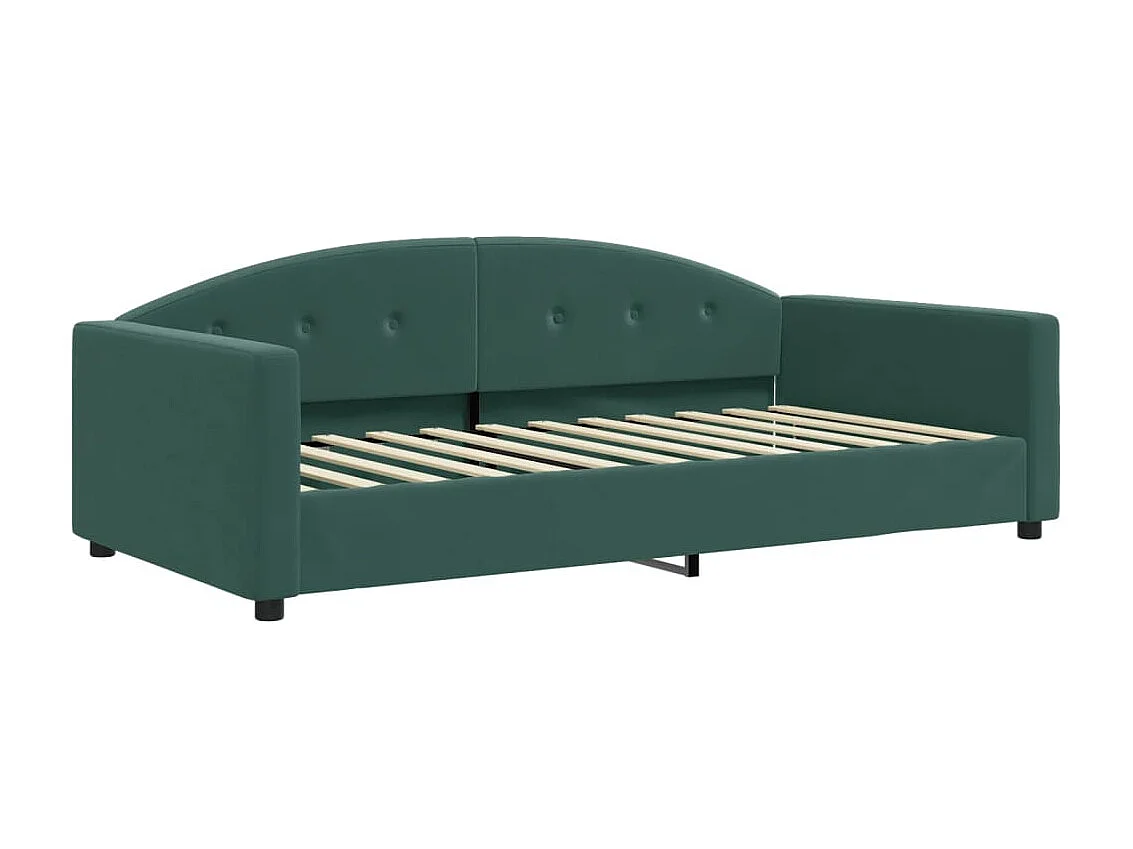 Sofá-cama 100x200 cm veludo verde-escuro PT902499