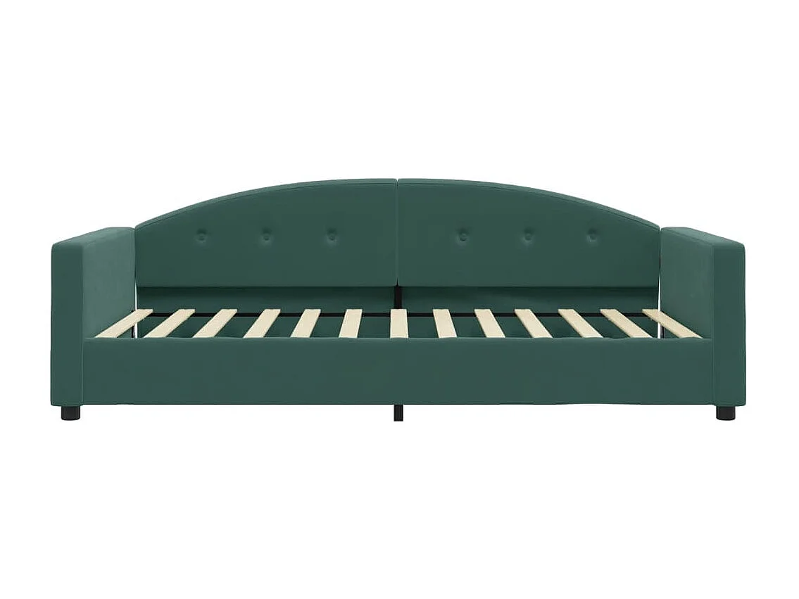 Sofá-cama 100x200 cm veludo verde-escuro PT902499
