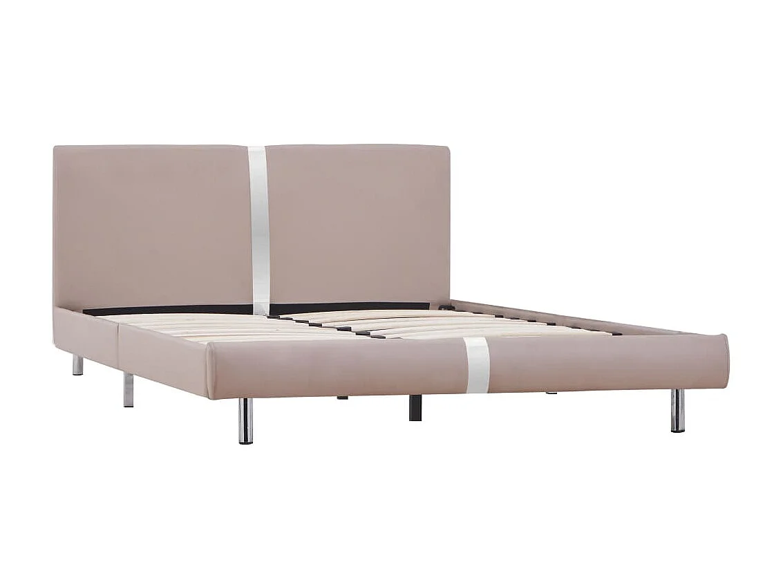 Lit-140x200 cm Cappuccino Similicuir EGGB70263