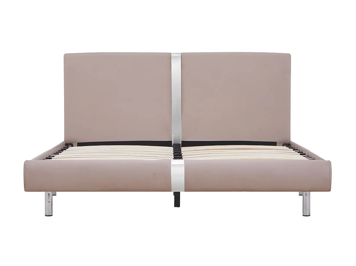 Lit-140x200 cm Cappuccino Similicuir EGGB70263