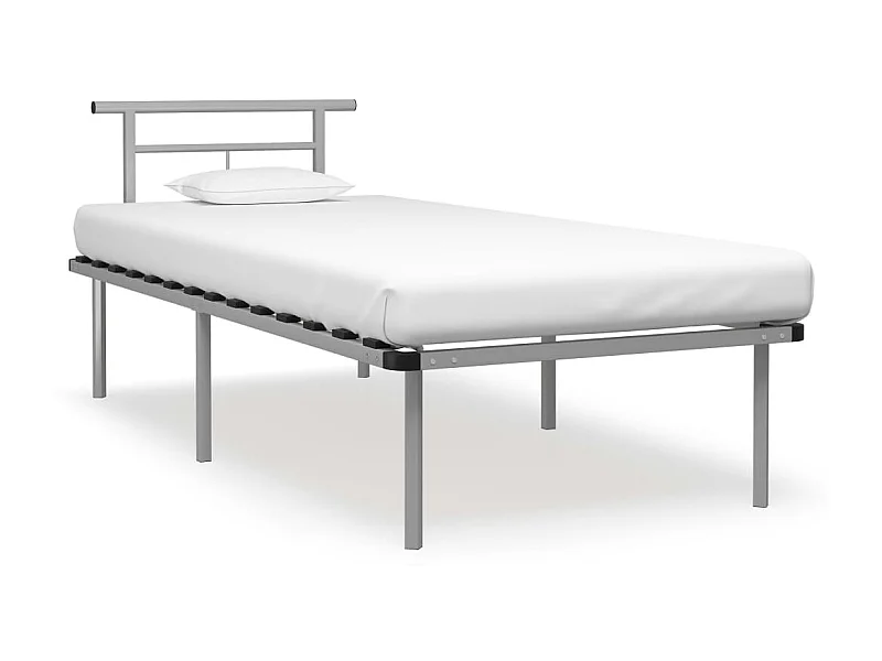 Lit-90x200 cm Gris Métal EGGB74934