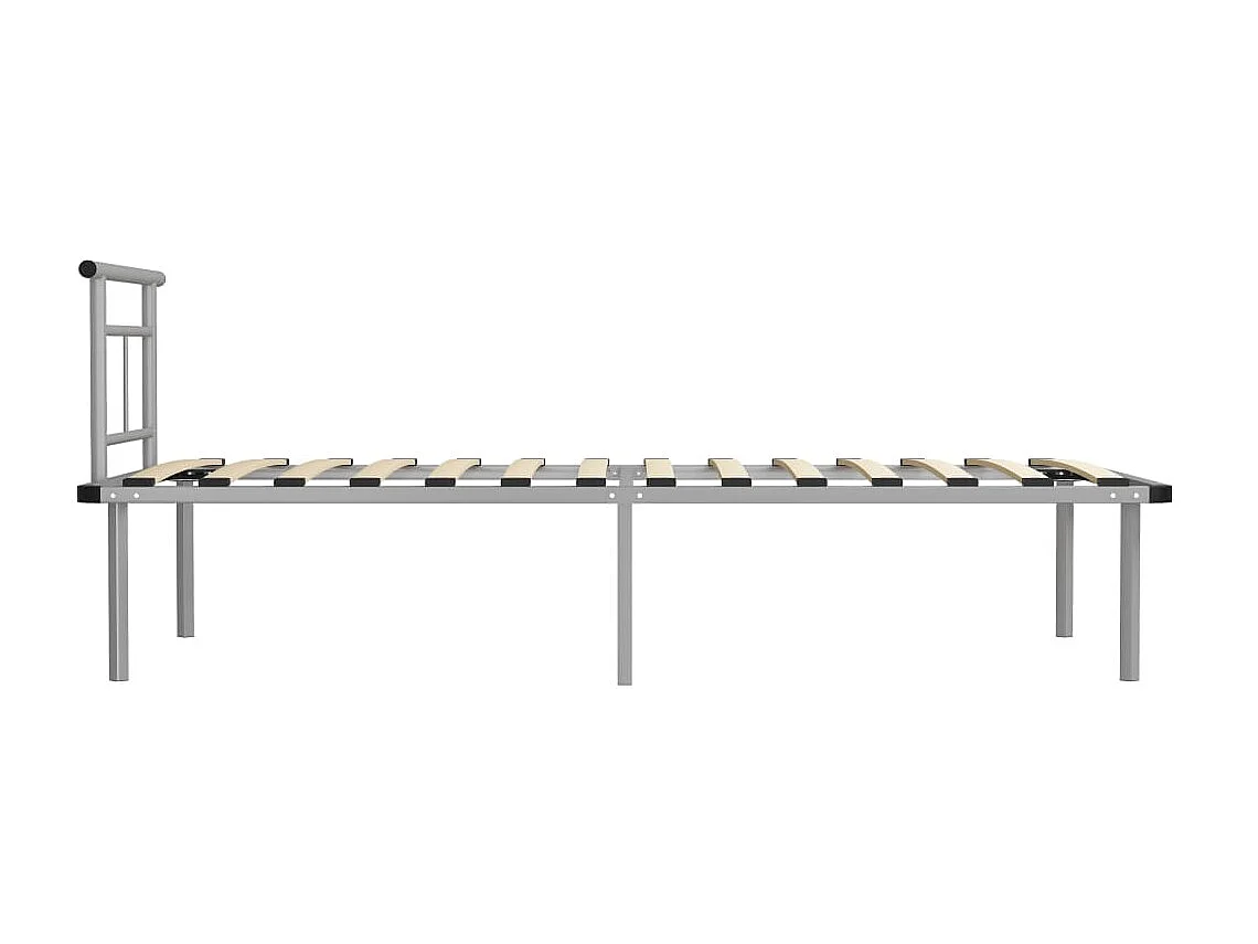 Lit-90x200 cm Gris Métal EGGB74934
