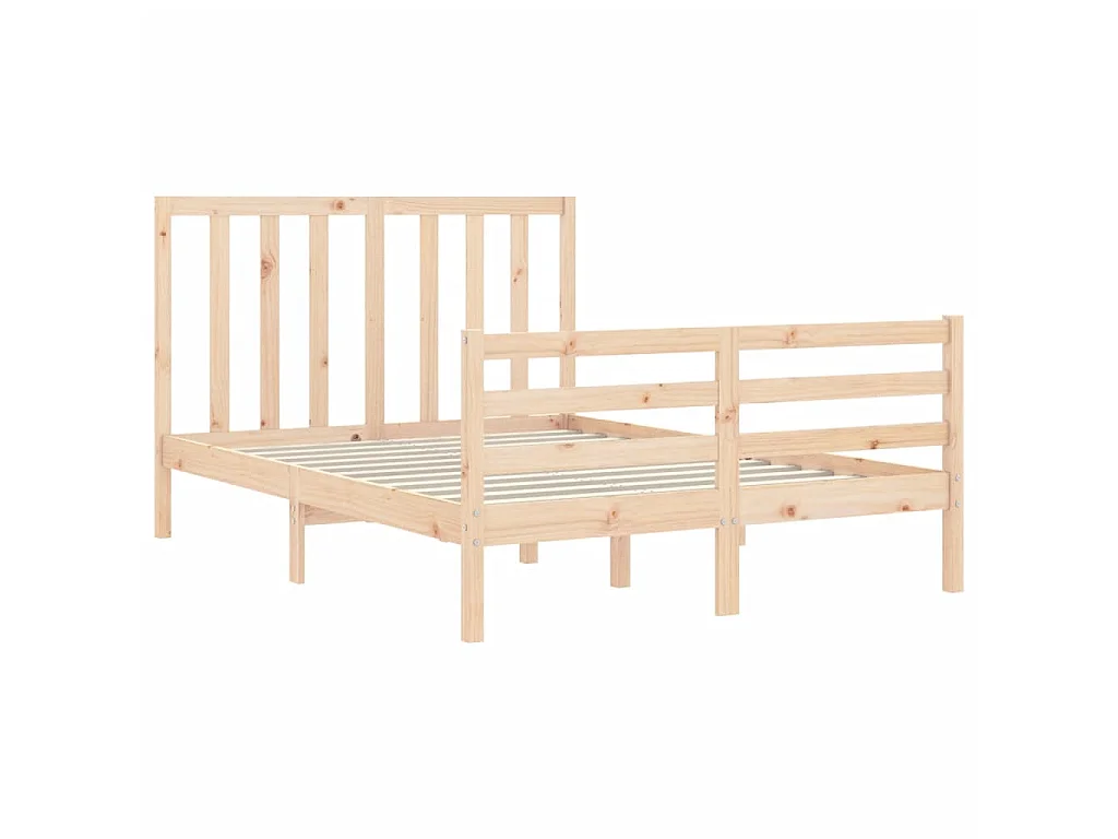 Lit-120x190 cm avec tête de lit petit double bois massif EGGB79647