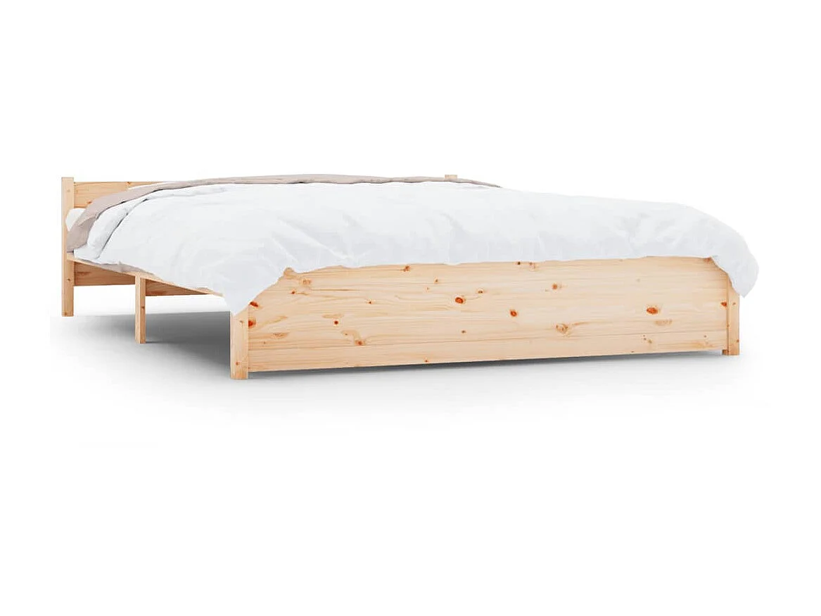 Estructura de cama de madera maciza 140x190 cm ES112181