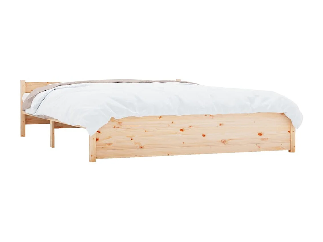 Estructura de cama de madera maciza 140x190 cm ES112181