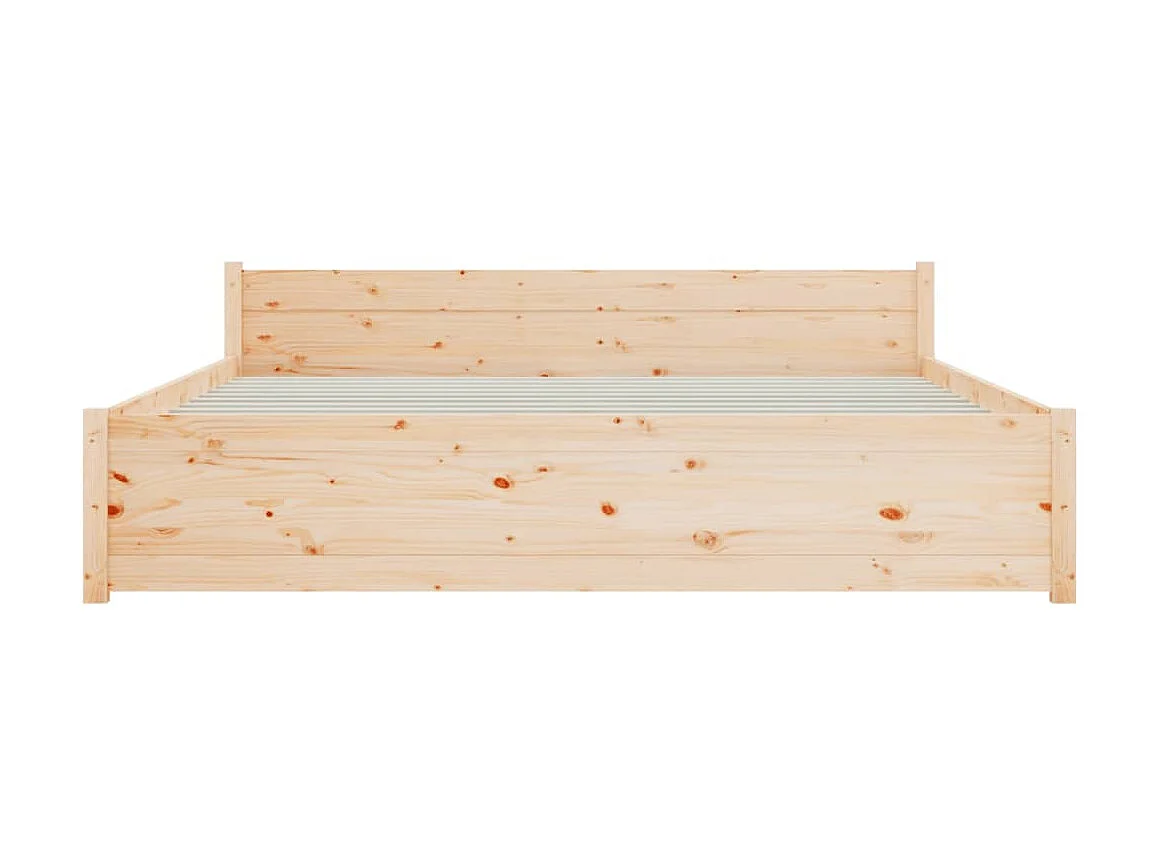 Estructura de cama de madera maciza 140x190 cm ES112181