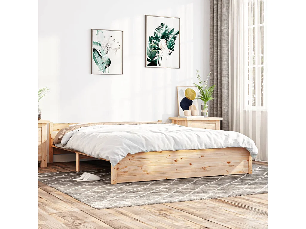 Bedframe massief hout 140x190 cm NL45340