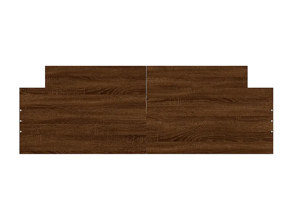 Lit-150x200 cm tête de lit et pied de lit chêne marron EGGB66924