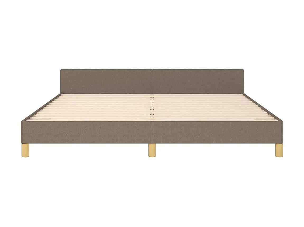 Lit-160x200 cm avec tête de lit Taupe Tissu EGGB52910