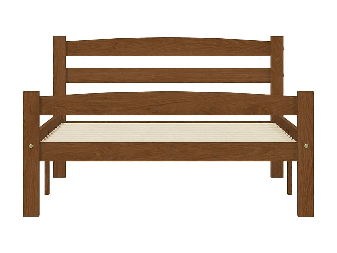 Cama 90x200 cm madera maciza pino marrón miel ES50614