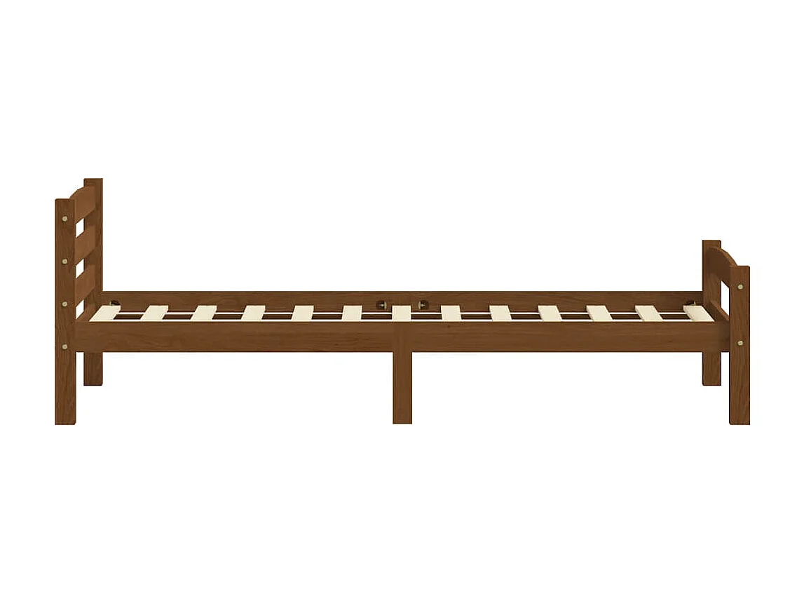 Cama 90x200 cm madera maciza pino marrón miel ES50614