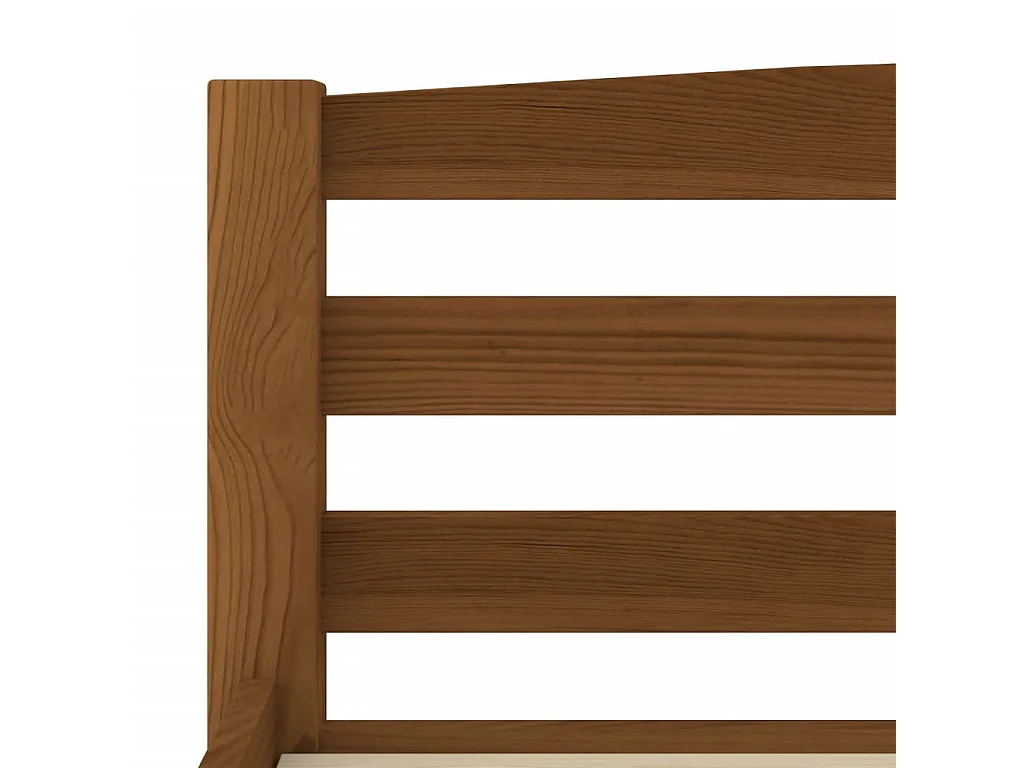 Cama 90x200 cm madera maciza pino marrón miel ES50614