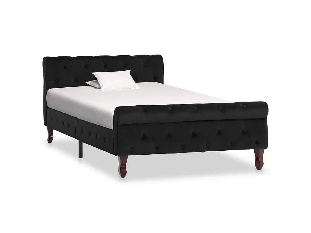 Bedframe fluweel zwart 100x200 cm NL15825