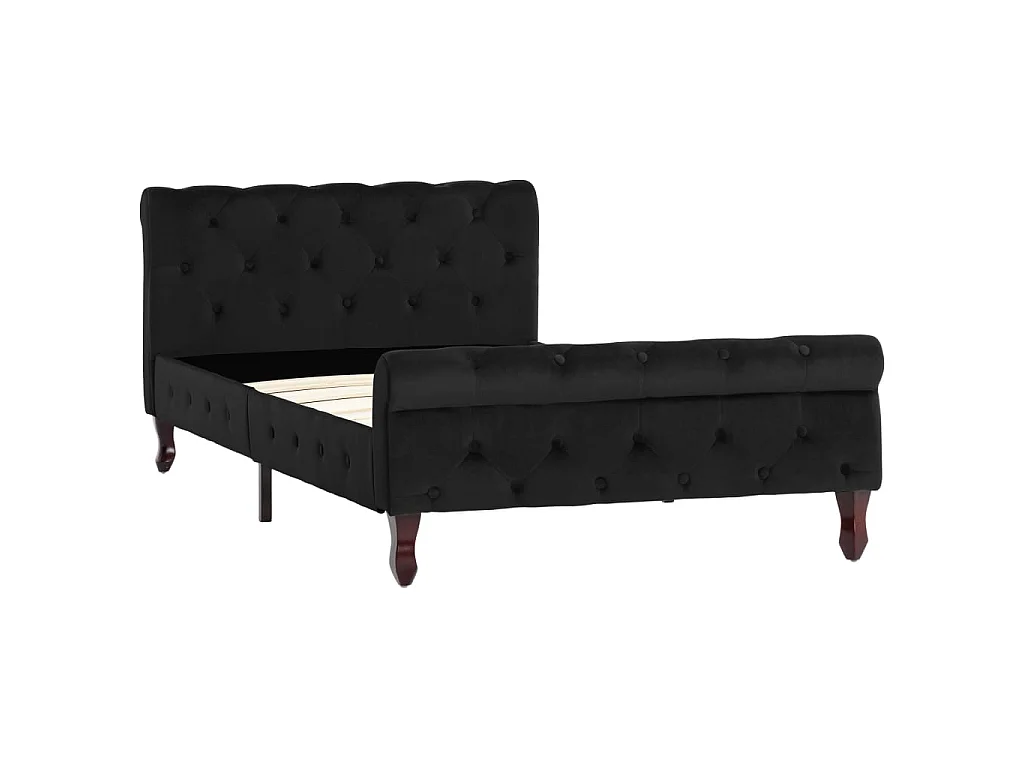 Bedframe fluweel zwart 100x200 cm NL15825