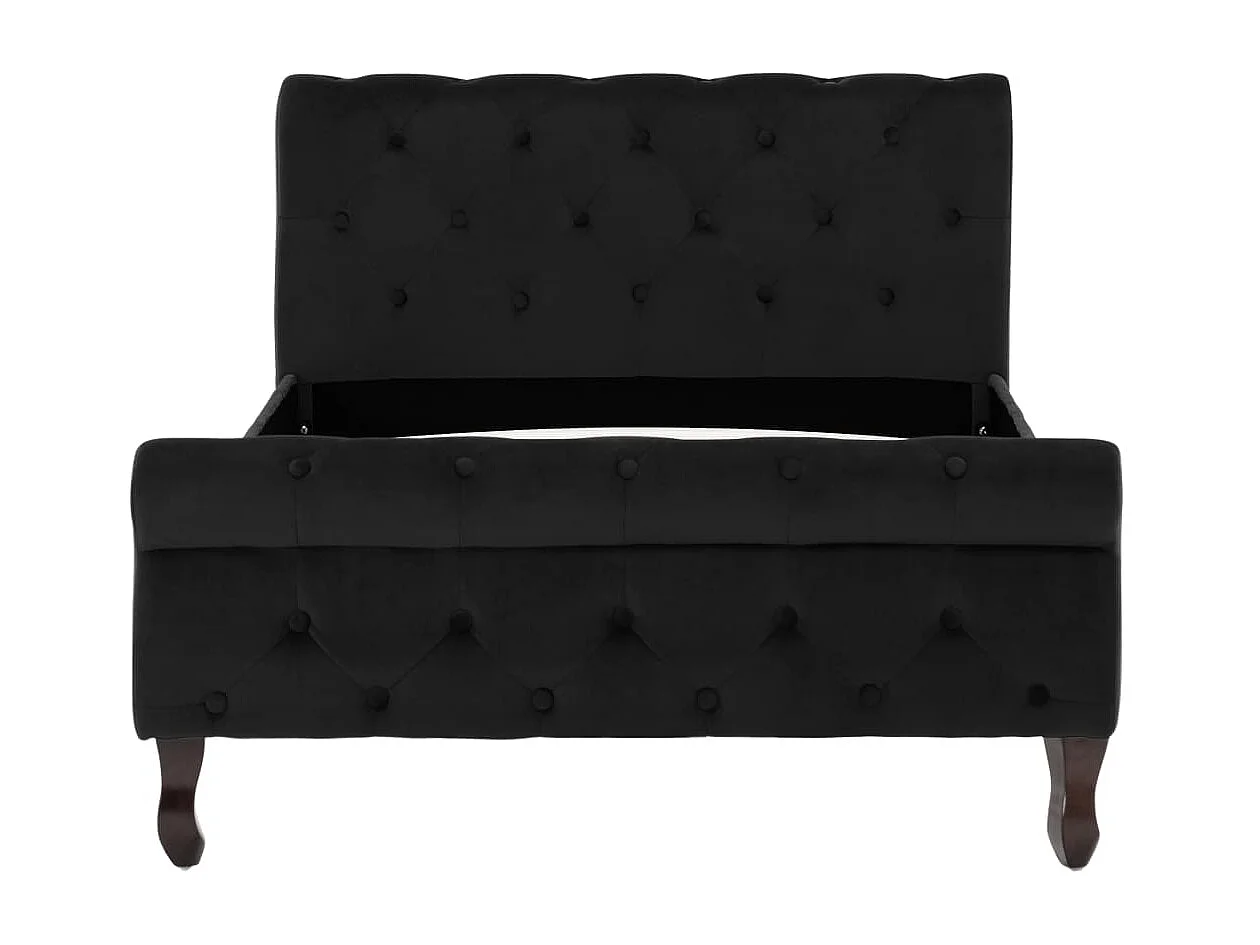 Bedframe fluweel zwart 100x200 cm NL15825