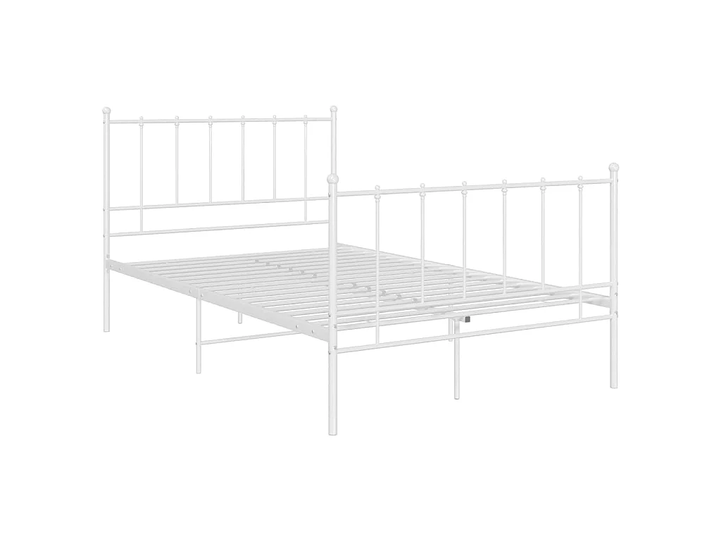 Lit-120x200 cm Blanc Métal EGGB76672