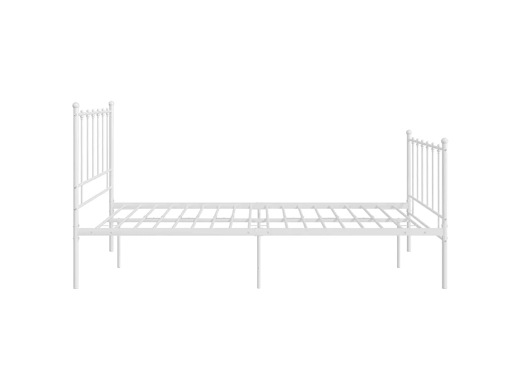 Lit-120x200 cm Blanc Métal EGGB76672