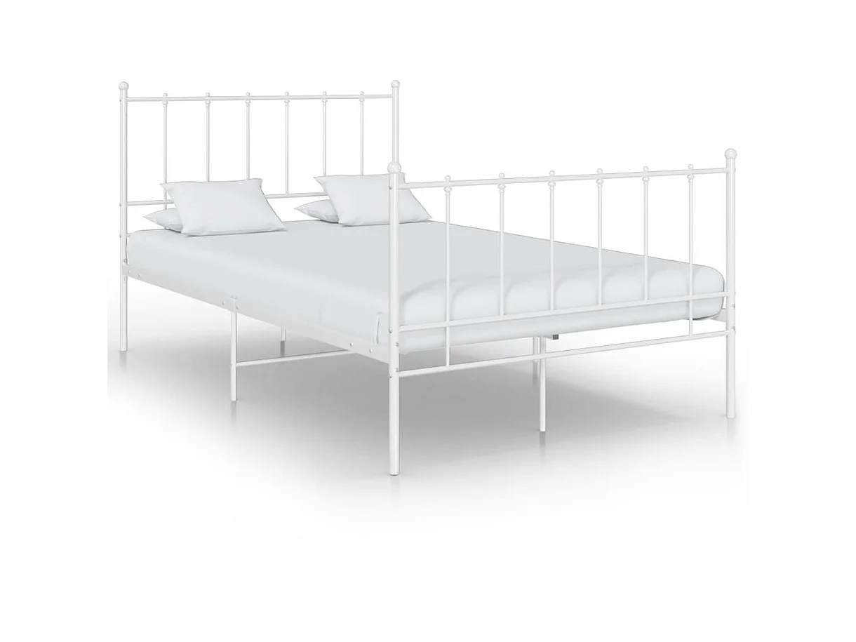 Lit-120x200 cm Blanc Métal EGGB76672