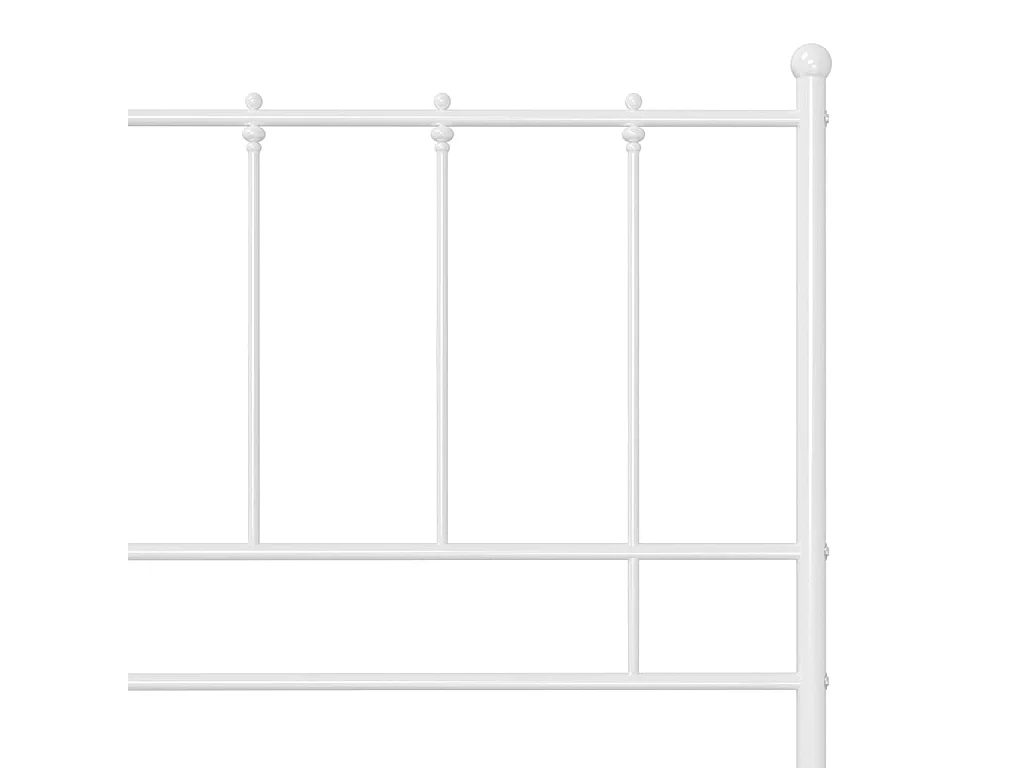 Lit-120x200 cm Blanc Métal EGGB76672