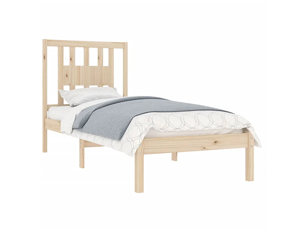 Lit-90x190 cm bois massif simple EGGB21414