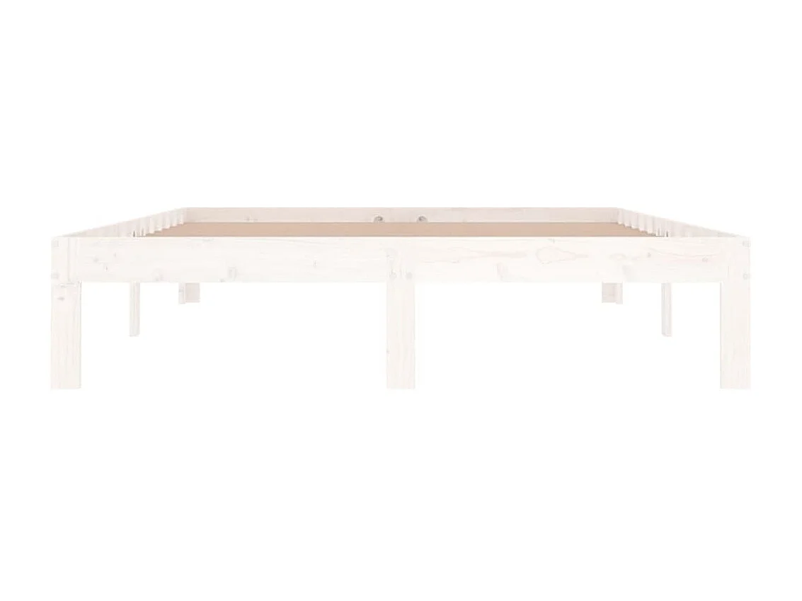 Lit-135x190 cm Blanc Bois massif Double EGGB93094