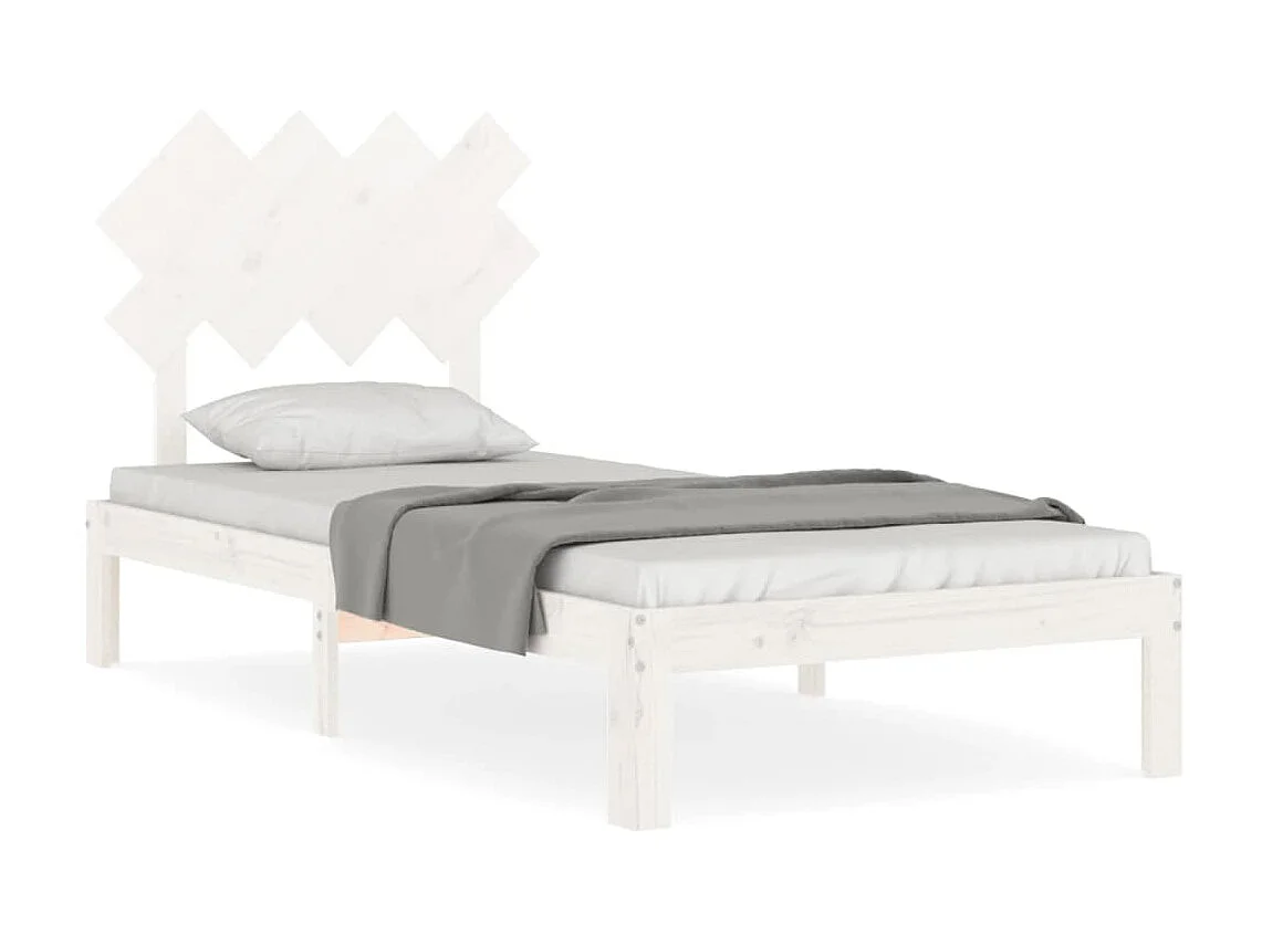 Cama com cabeceira 90x200 cm madeira maciça PT838518