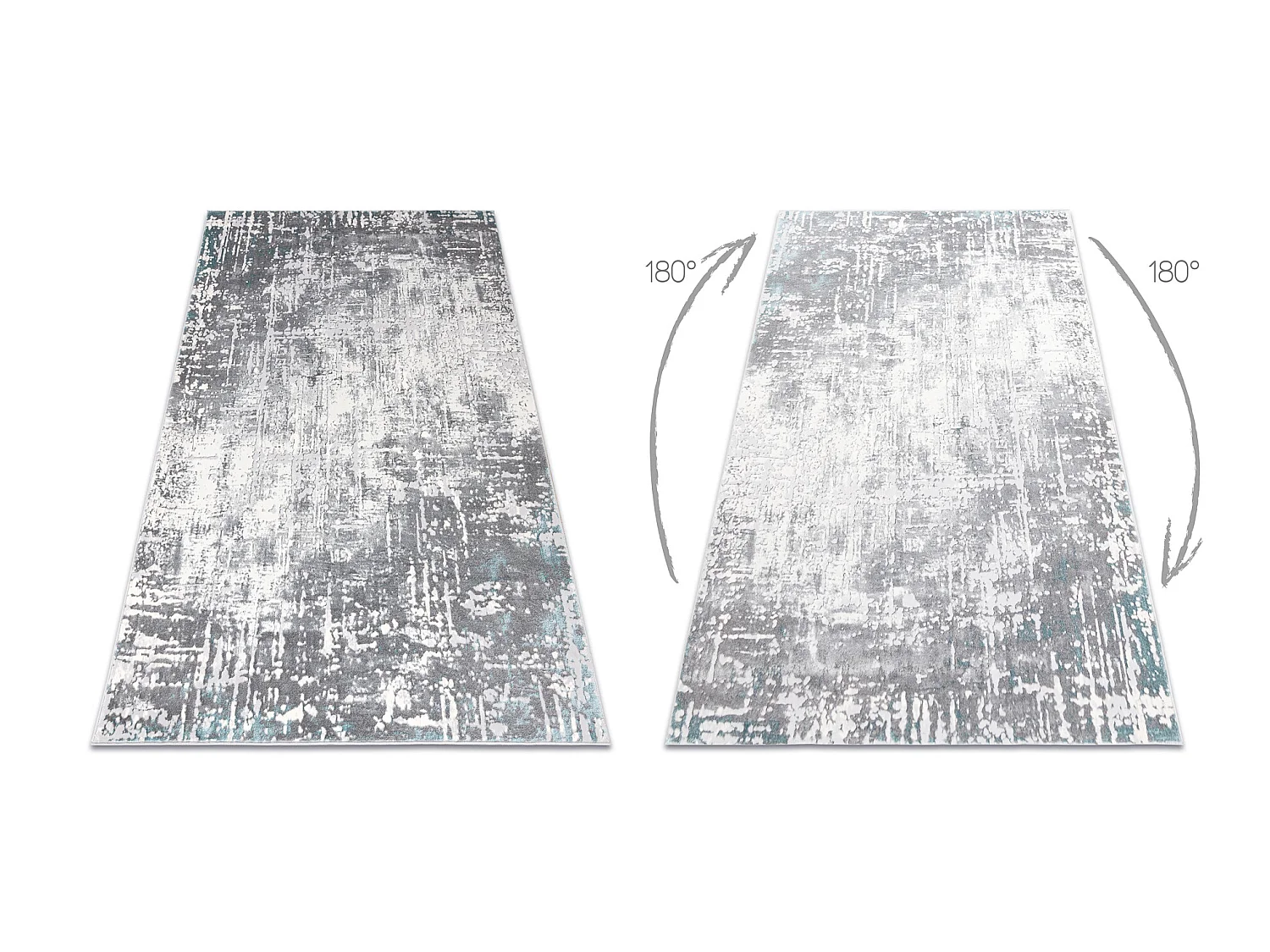Tapijt CORE W9782 - structureel, twee lagen vlies, ivoor/grijs 80x150 cm