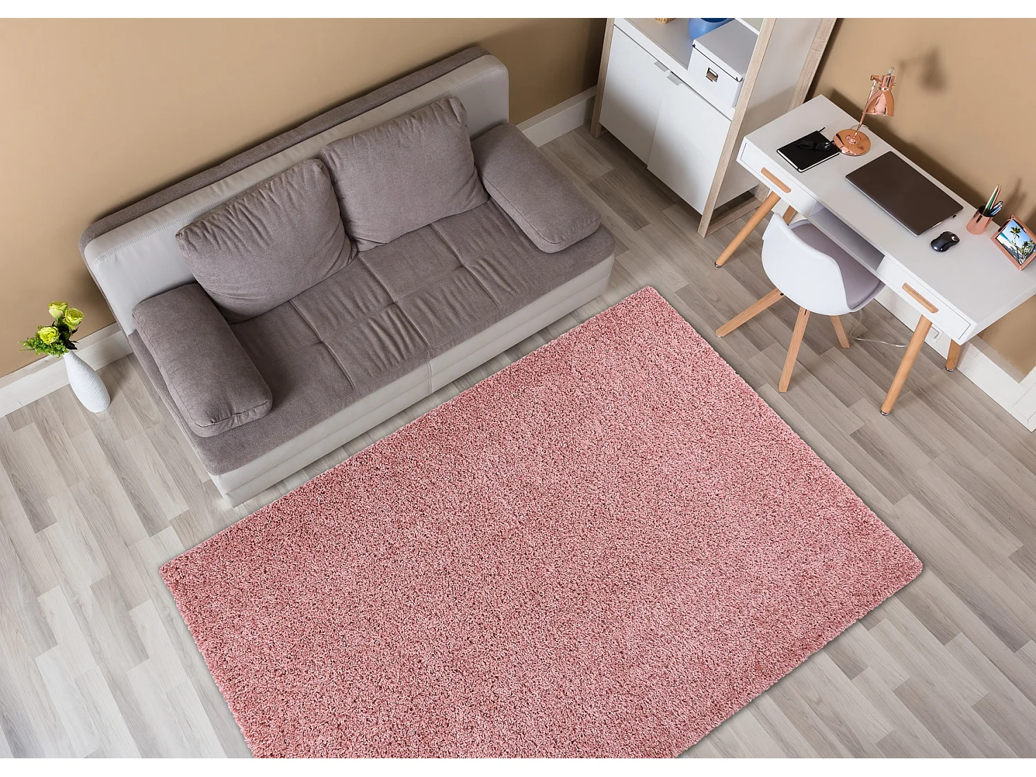 Tapijt SOFFI shaggy 5cm rozekleuring  140x190 cm