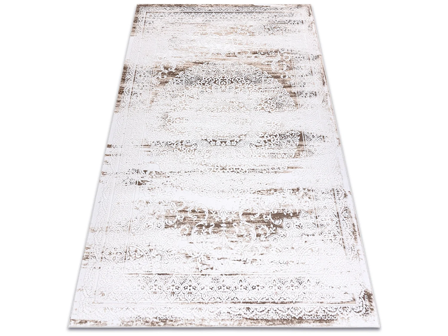 Tapis ACRYLIQUE VALENCIA 9986 ORNEMENT, CADRE, vintage Ivoire 120x180 cm