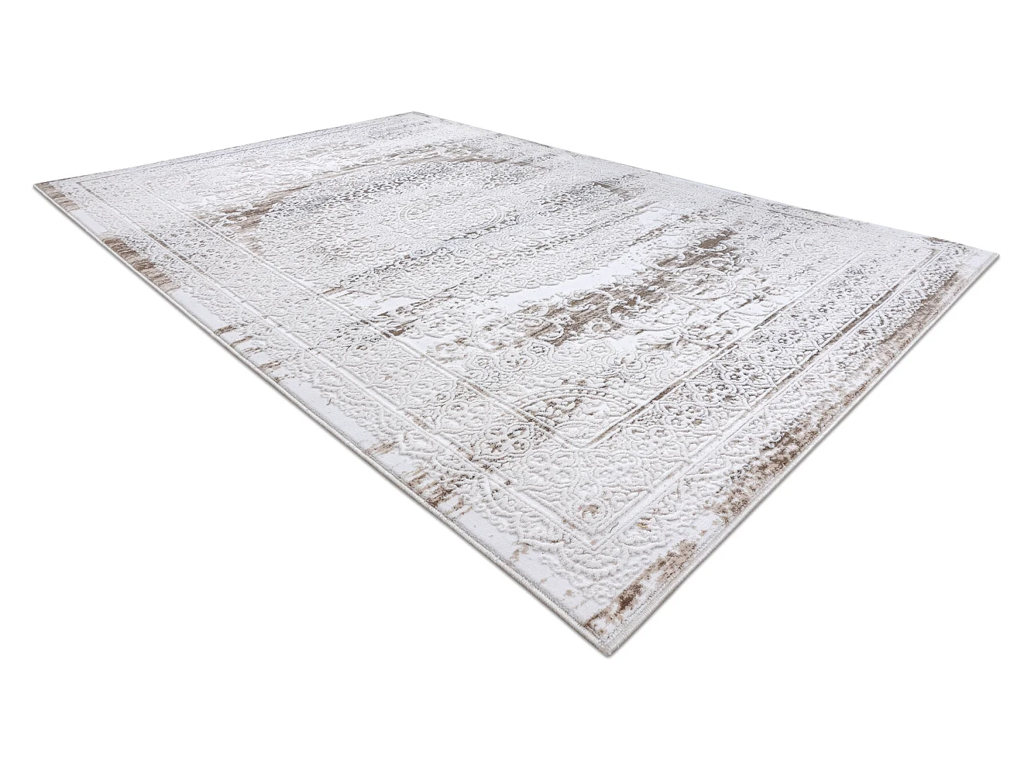 Tapis ACRYLIQUE VALENCIA 9986 ORNEMENT, CADRE, vintage Ivoire 120x180 cm