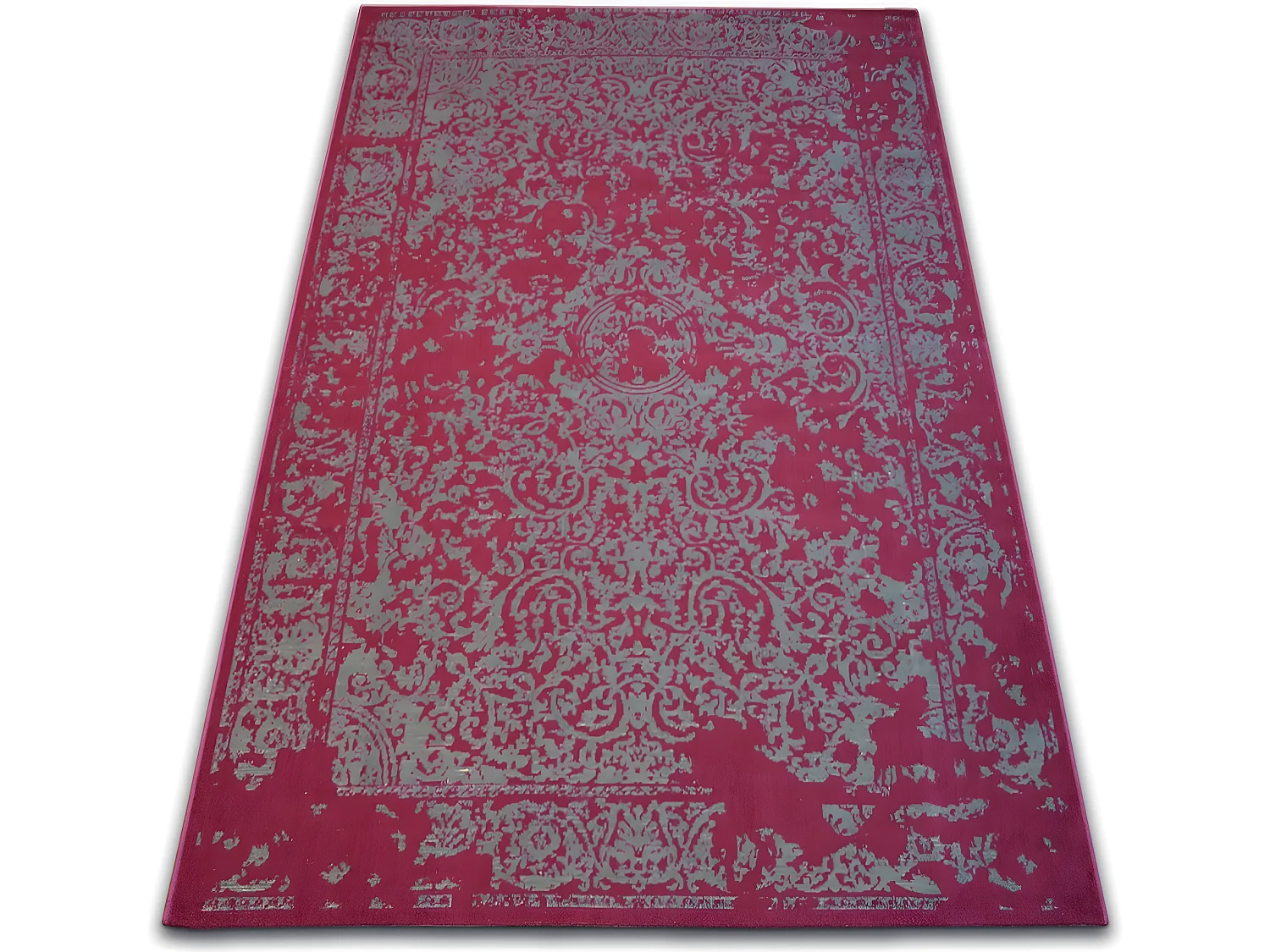 Tapis Vintage 22208/082 bordeaux / gris rosette classique 200x290 cm