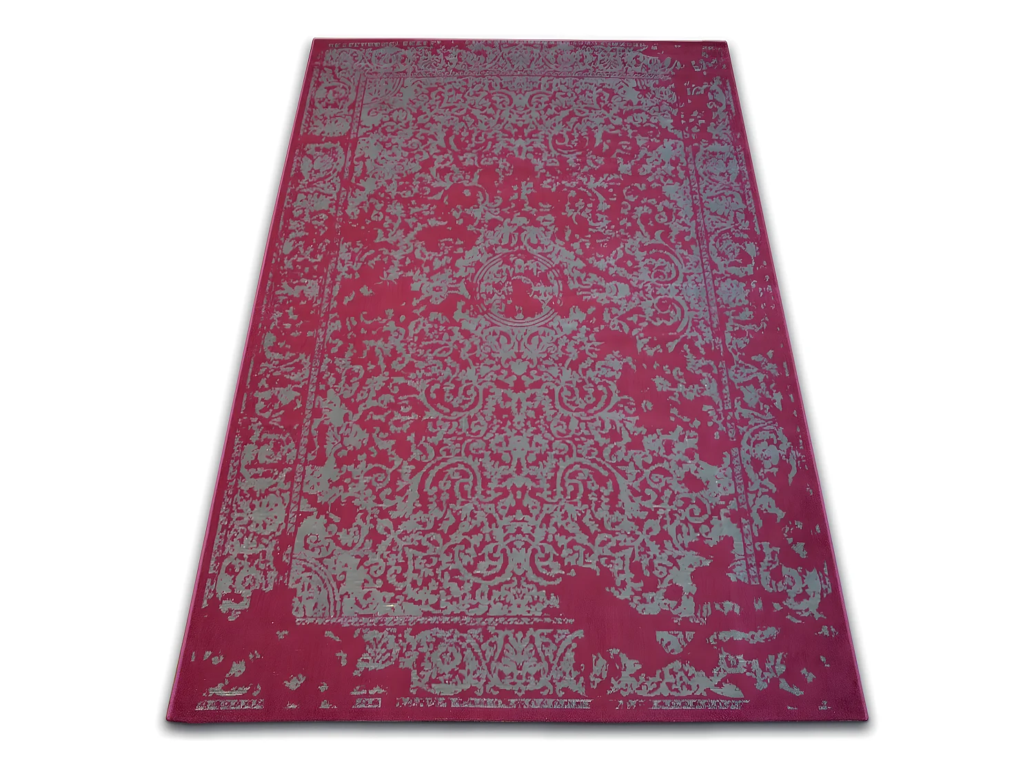 Tapis Vintage 22208/082 bordeaux / gris rosette classique 200x290 cm