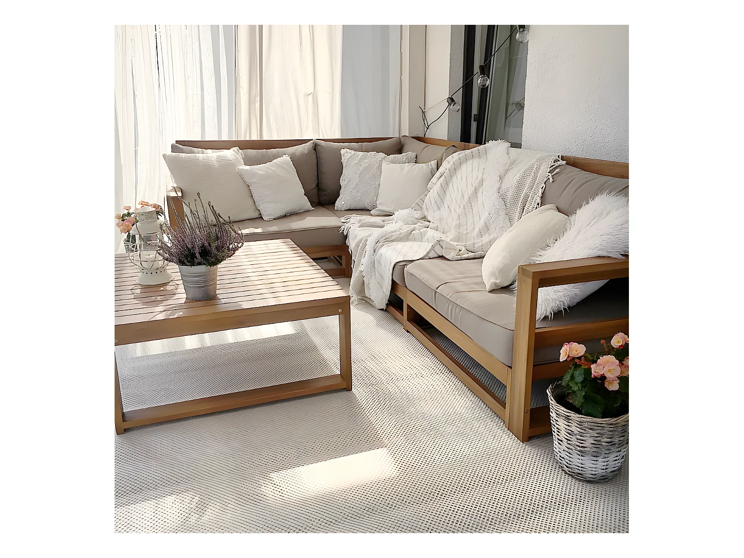 Tapis EN CORDE SIZAL FLAT 48663/060 crème LISSE 120x170 cm