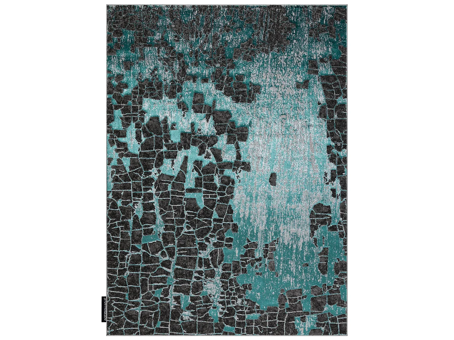 Tapis DE LUXE moderne 2079 vintage - Structural vert / anthracite 200x290 cm