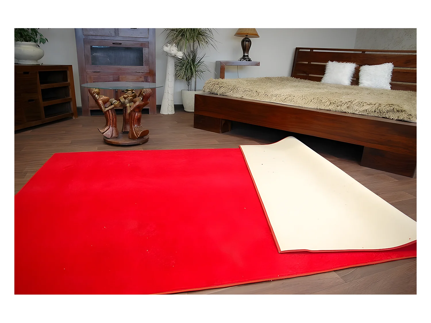 TAPIJT - Vloerbekleding ETON Rood 200x200 cm