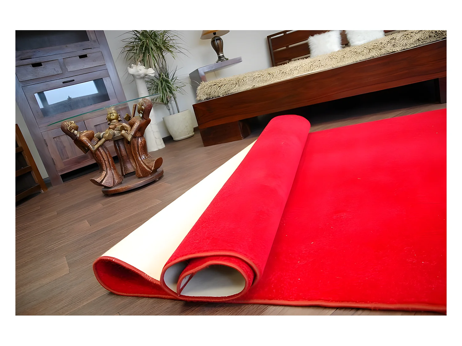 TAPIJT - Vloerbekleding ETON Rood 200x200 cm