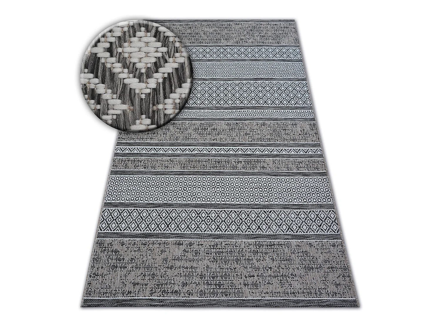 Sisal tapijt SISAL LOFT 21118 BOHO ivoor/zilver/grijskleuring 140x200 cm