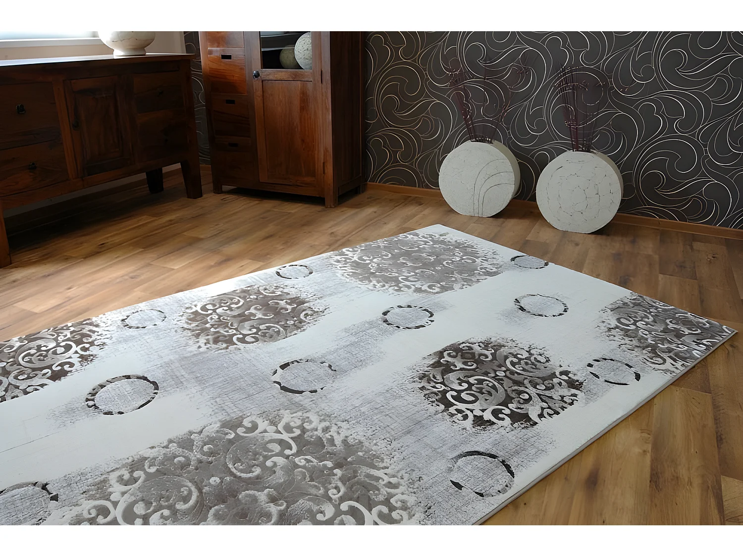 Tapijt ACRYL FLORYA 0362 beige crème 80x150 cm