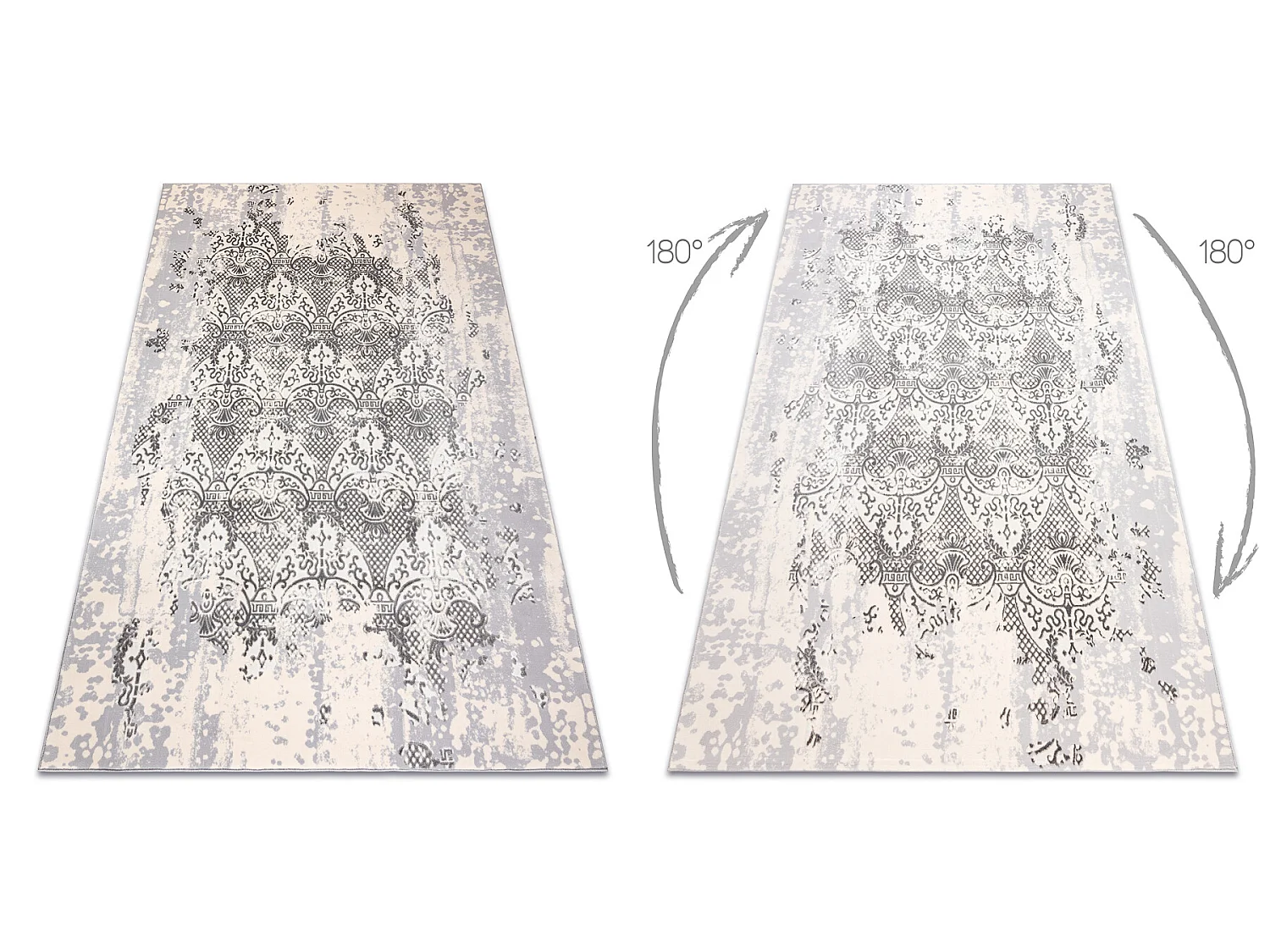 Tapijt CORE W3824 Ornament Vintage - structureel, twee lagen vlies, cr 120x170 cm