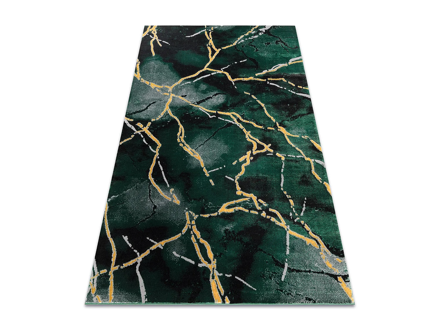 Tapis EMERALD exclusif 1018 glamour, élégant marbre bouteille verte  200x290 cm
