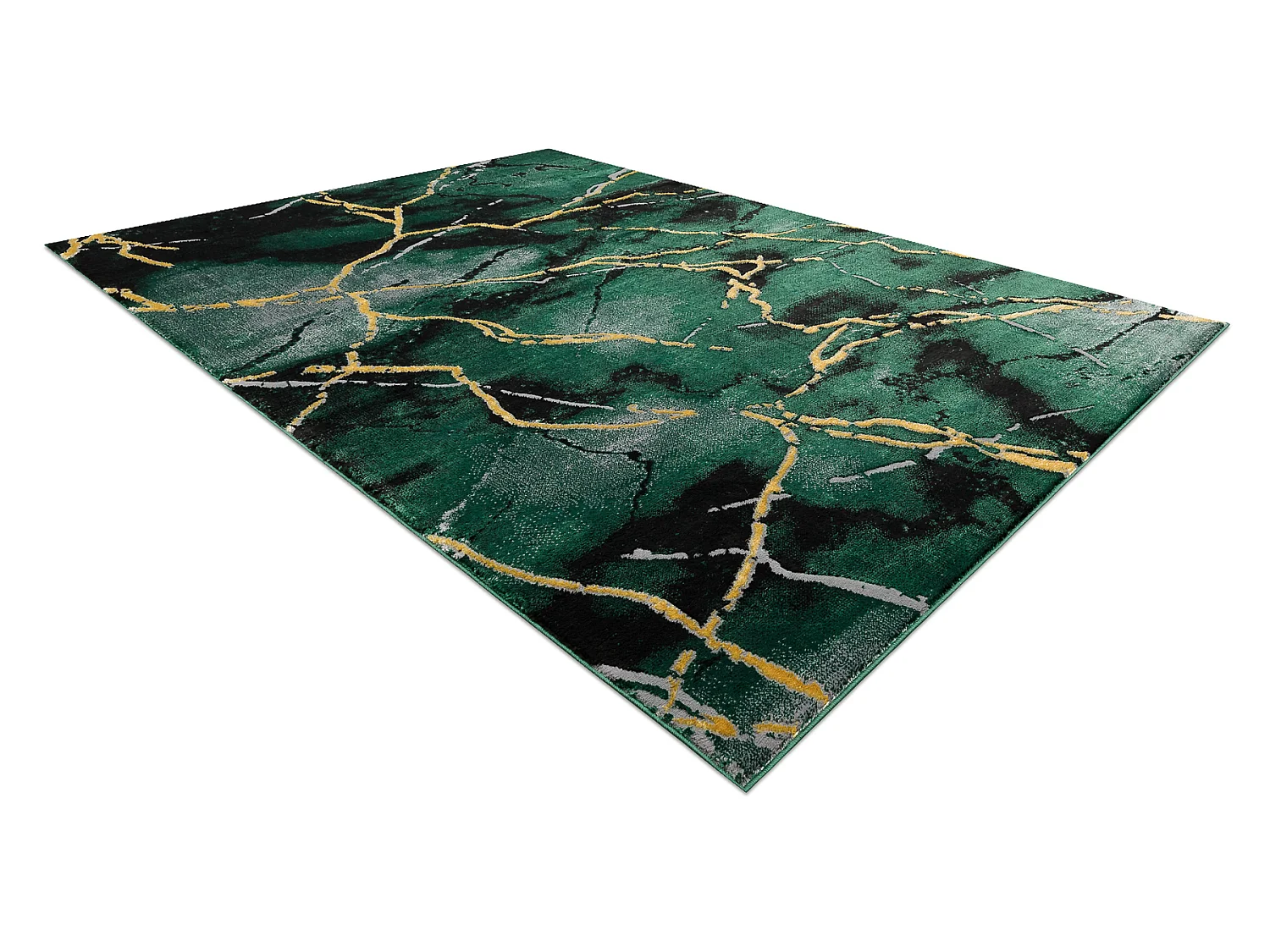 Dywan EMERALD ekskluzywny 1018 glamour, stylowy marmur butelkowa ziele 200x290 cm