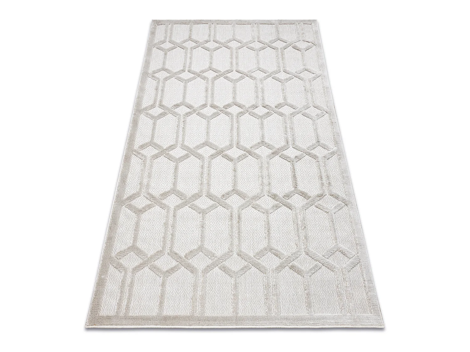 Tapijt SANTO SISAL 58385 Ruta, geometrisch beige 80x150 cm